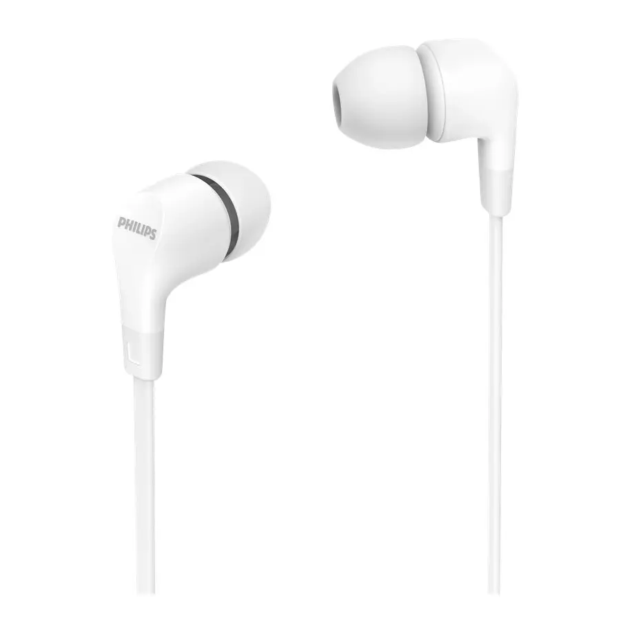 Слушалки Philips TAE1105WT/00, In ear, С микрофон, Бял