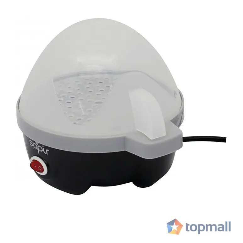 Яйцеварка SAPIR SP 1982 A, 350W, 7 яйца, Приставка за готвене на пара, Черен, (18723)