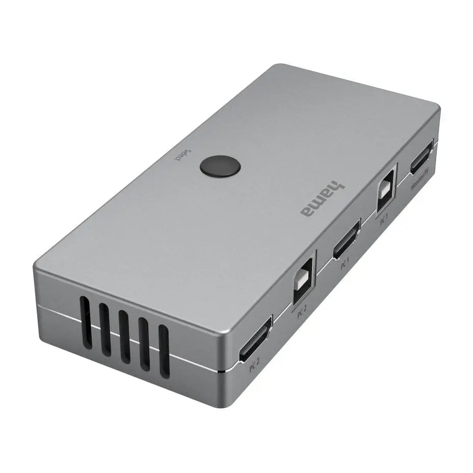 KVM превключвател Hama Connect2Switch, 4-портов, USB, HDMI, Вкл. кабели, (35935615)