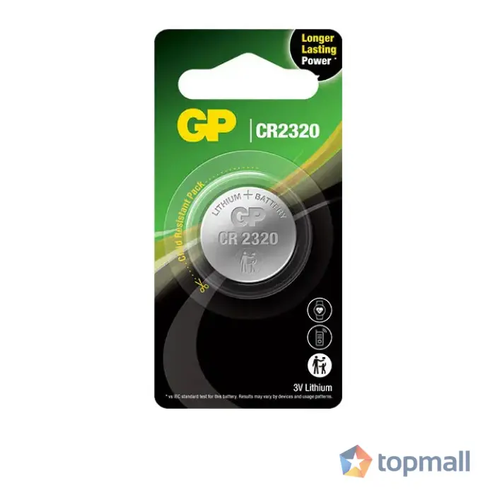 Литиева бутонна батерия GP  CR-2320 3V  1 бр. в блистер /цена за 1 бр./, (35938407)