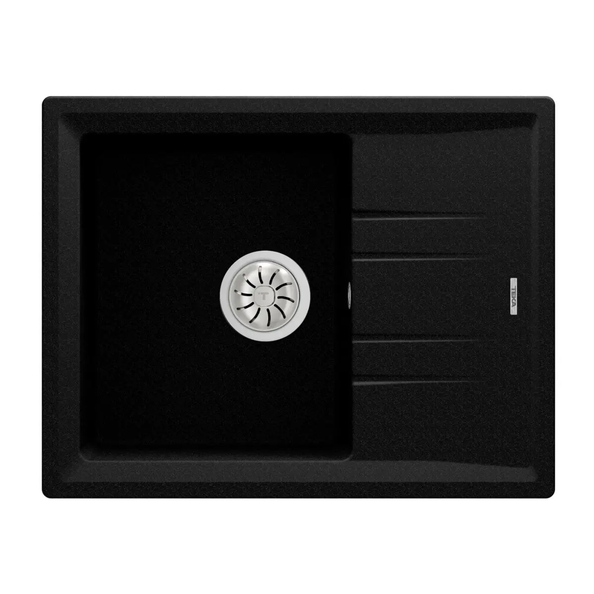 Гранитна мивка STONE45STG, обръщаема, за шкаф 45 см, черен металик, (35949037)