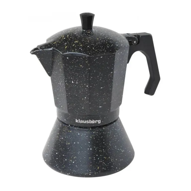 Кубинска кафеварка KLAUSBERG KB 7160, 9 чаши, 450 мл, Предпазен клапан, Индукция, Черен мрамор, (18453)