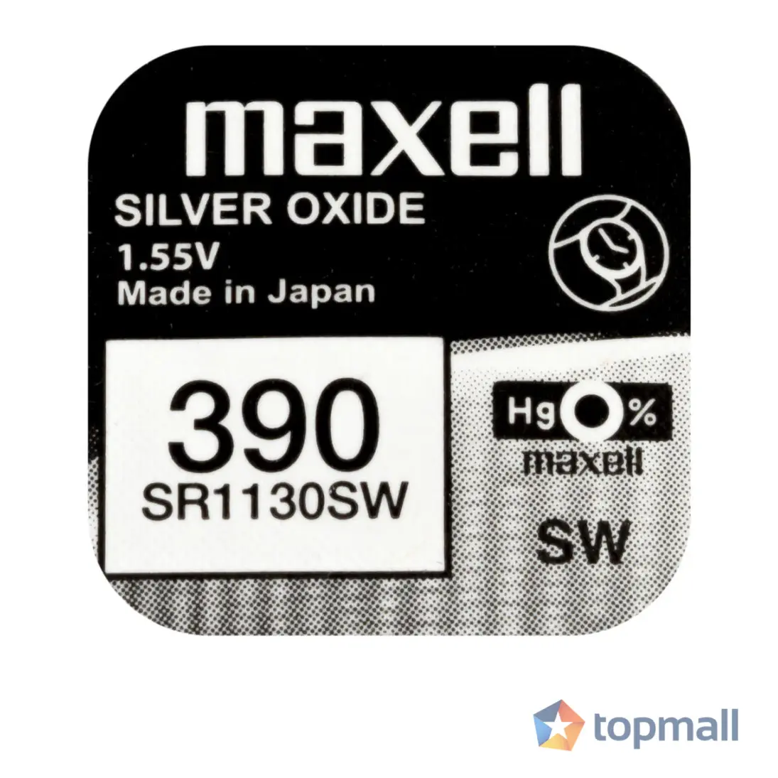 Бутонна батерия сребърна MAXELL SR1130 SW /AG10/ 389/390/ 1.55V, (35932607)