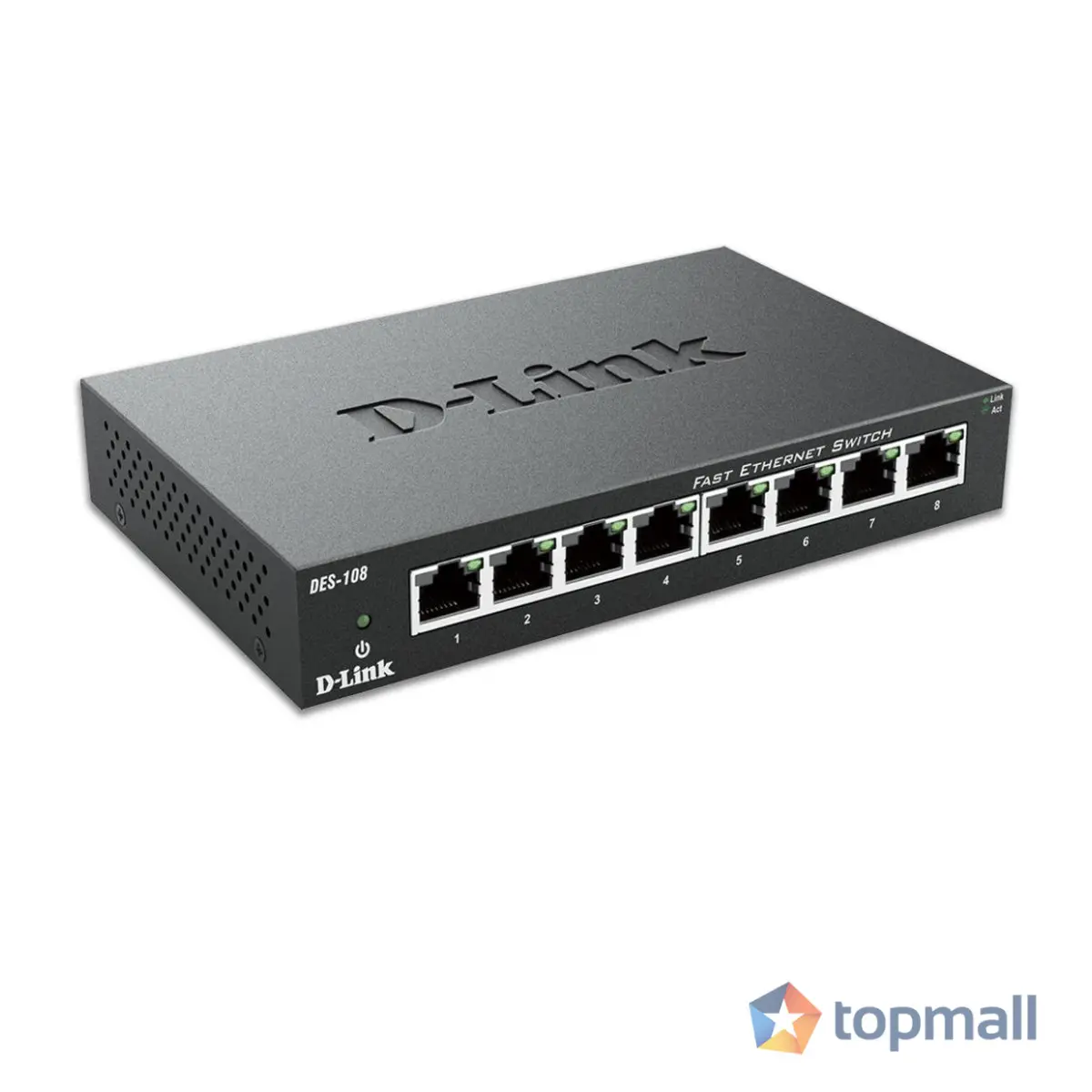 Суич D-Link DES-108/E, 8 портов 10/100 , метален корпус, (35933021)