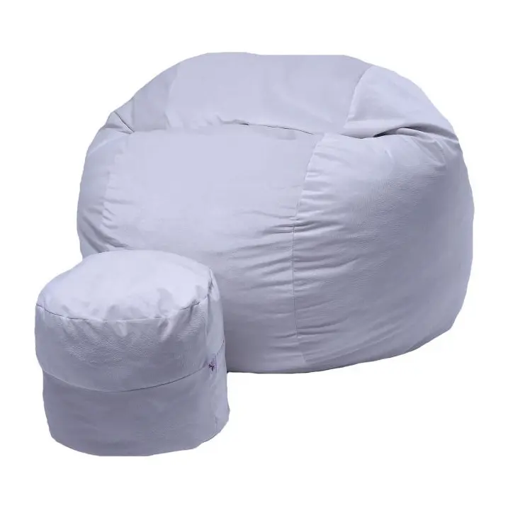 Комплект, Барбарон и табуретка за крака, 700л., King Size - Snowflake, Перящ се калъф, Трансформира се в легло, Пълнеж с микс от мемори пяна и дунапрен, Гама Plush Honey, 8069