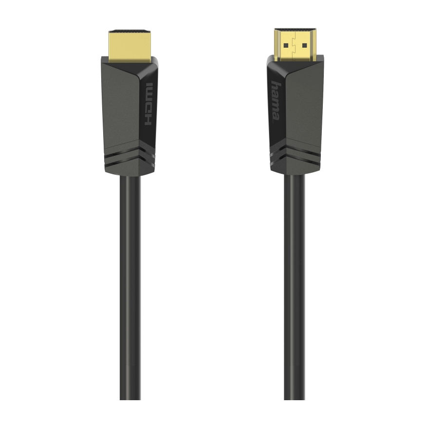 Кабел HAMA High-Speed, HDMI мъжко - HDMI мъжко, 4K, 18GB/s, Ethernet, 7.5 м, Позл. конектори, Черен, (35934299)