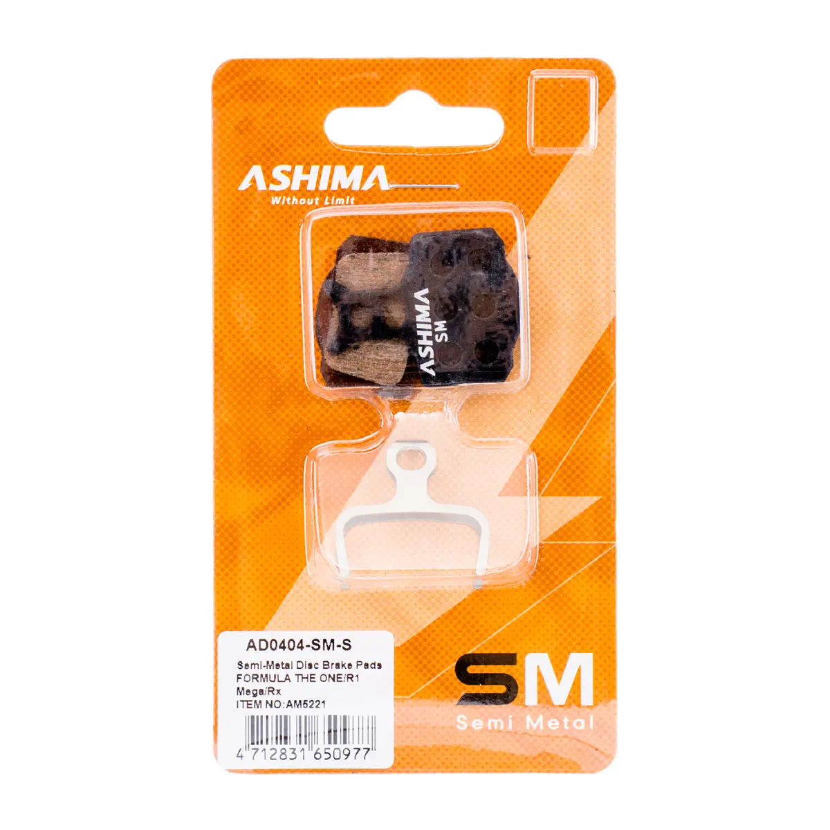 Накладки за велосипед ASHIMA, AD0404-SM-S w/spring, 8356