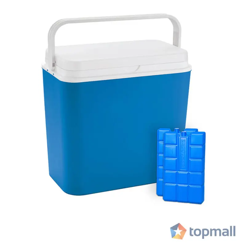 Комплект Хладилна кутия Atlantic 24L, пасивна, синя и охладители 2 броя, 400gr, (35942061)
