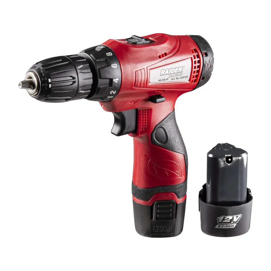 Бормашина акум. 12V 2-ск. 2*1.5Ah 24Nm RAIDER RD-CDL35, (35929511)