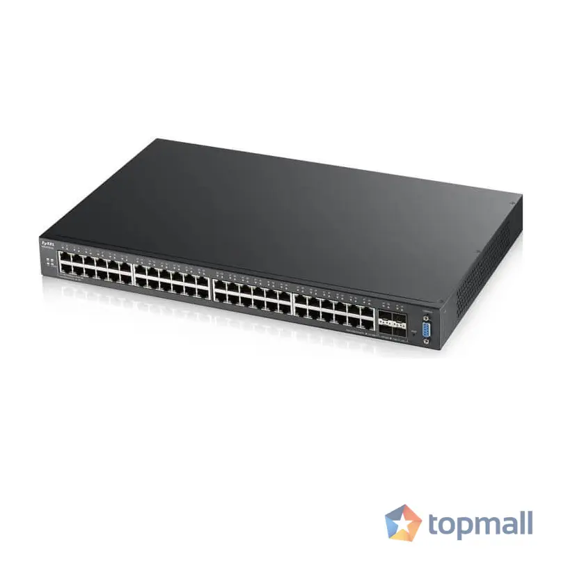 Суич ZYXEL XGS2210-52, 48 портов Gigabit, управляем L3, 4xSFP за монтаж в шкаф, (35934970)