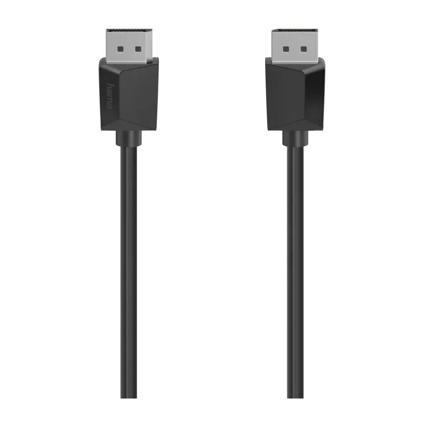 Кабел HAMA 200696, DisplayPort мъжко - DisplayPort мъжко, 1.5 m, Ultra-HD 4K, Двойно-екраниран, Черен, (35934177)