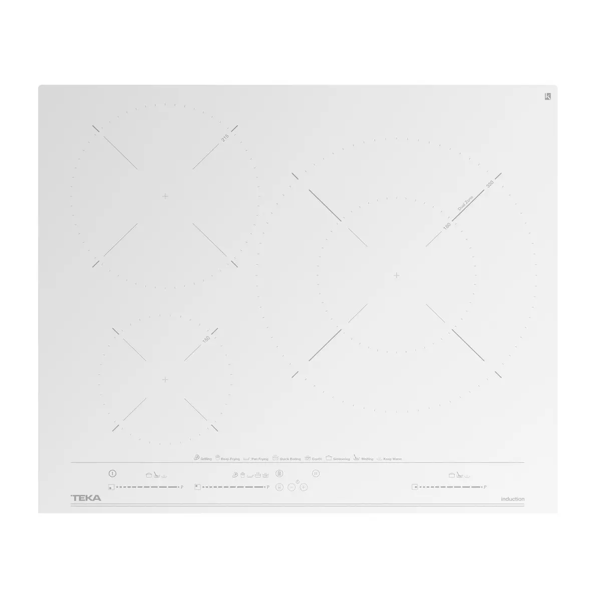Индукционен плот IZC63630, с 3 готварски зони, iCooking функции, бял, MasterSense, (35948842)