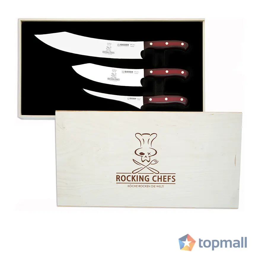 Комплект ножове Giesser серия PremiumCut - 3 pcs. set, Rocking Chefs, Micarta, (35945255)