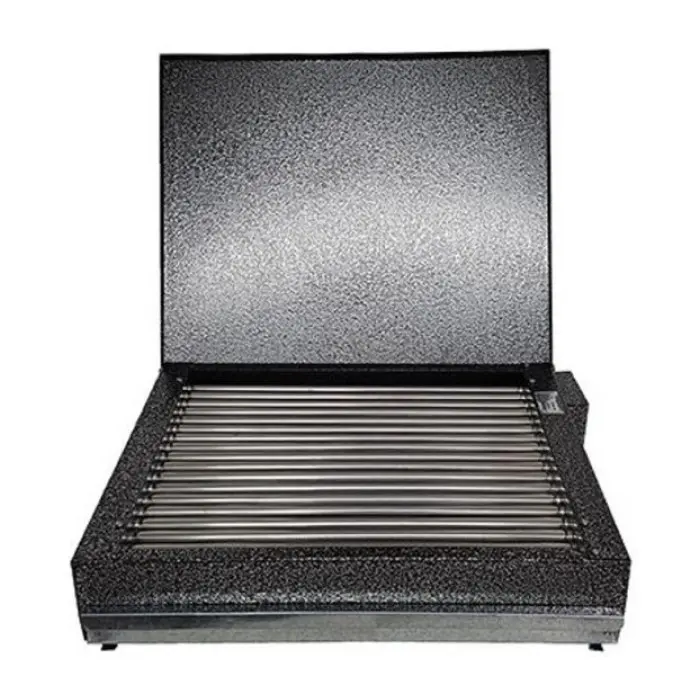 Електрическа скара Rubino 2200W, Капак, 44.5x33x10см, Неръждаеми тръби, Шагрен, (17192)