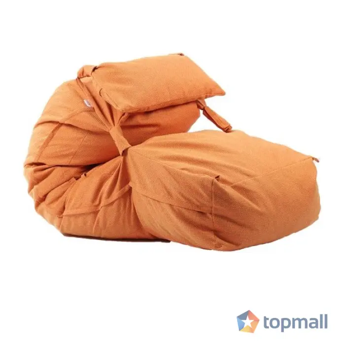 Комплект Pufrelax легло, с декоративна възглавница, Yoga XL, Sunrise, Гама Premium Rustic, Перящ се калъф, Пълнеж с микс от мемори пяна