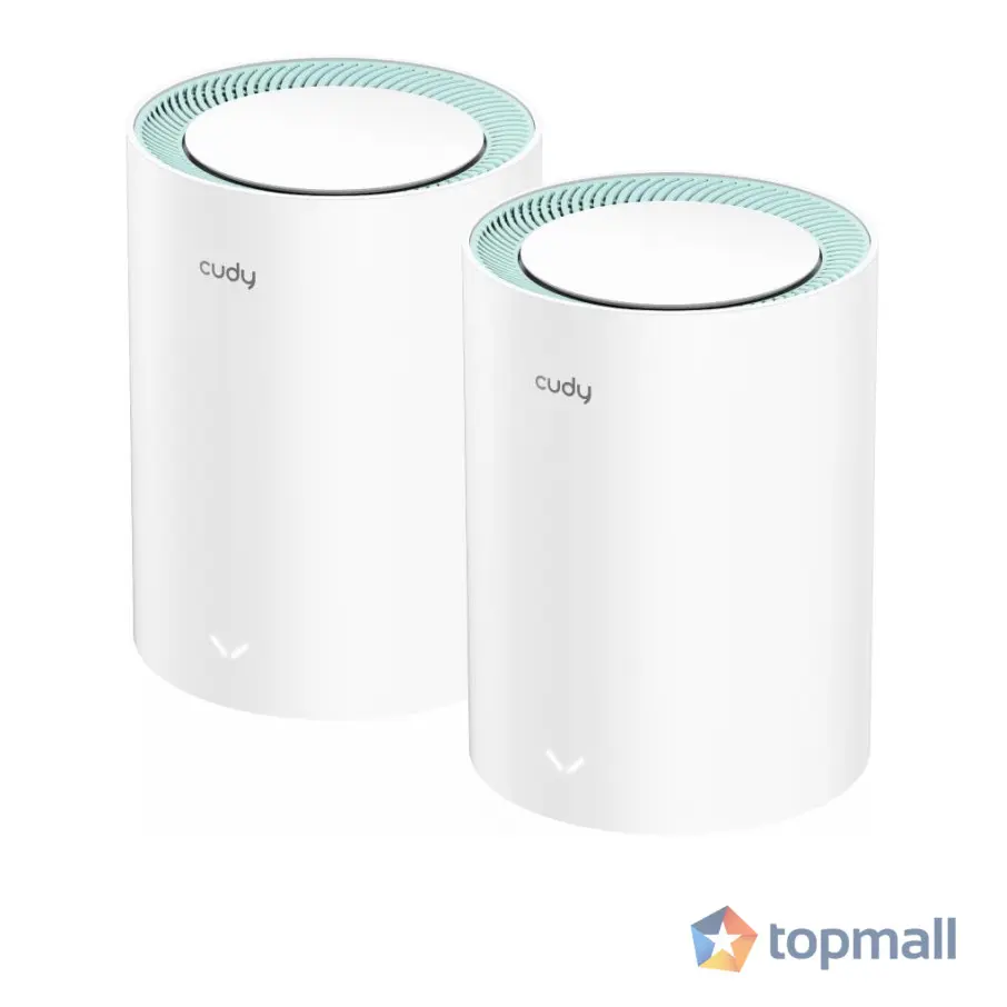 Безжичен рутер Cudy M1300, 2-pack, AC1200 Dual Band, 2.4/5 GHz, 300 - 867 Mbps, (35936489)