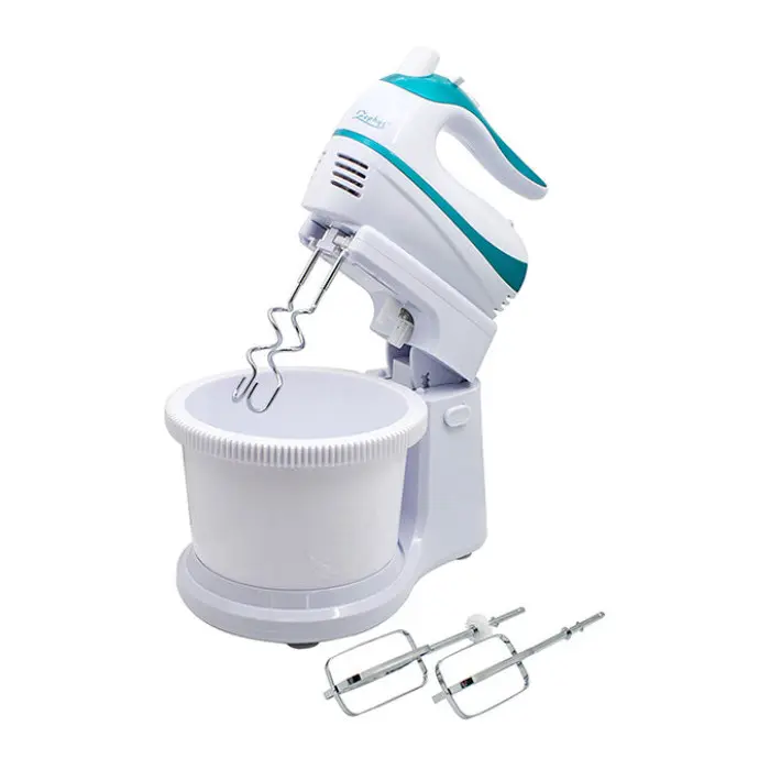 Миксер с купа 2в1 ZEPHYR ZP 1115 A, 500W, 5 скорости + Турбо, 2x2 бъркалки, Бял/син, (18519)