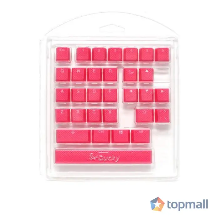 Капачки за механична клавиатура Ducky Pink 31-Keycap Set Rubber Backlit Double-Shot US Layout, (35934578)