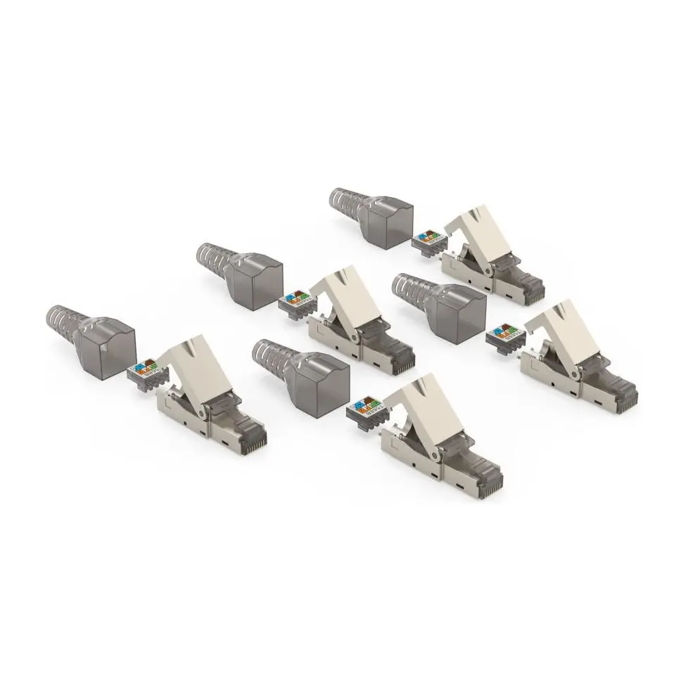 HAMA Комплект мрежови конектори, CAT 6a, 10 Gbit/s, екраниран, инсталиране без инструменти, 5 бр, (35939568)