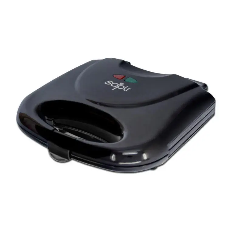 Тостер за сандвичи SAPIR SP 1442 AF, 800W, За 2 филийки, Грил плочи, Черен/инокс, (18308)