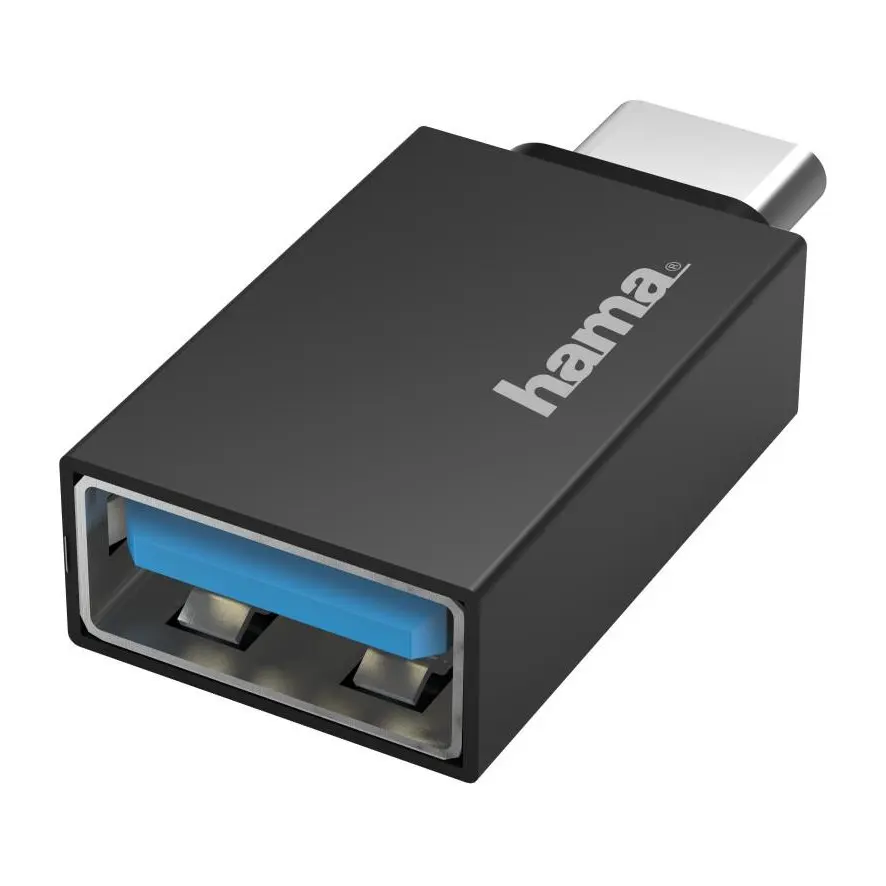Адаптер HAMA OTG USB-C мъжко-USB 3.2 Gen 1 A женско, 5Gbit/s Черен, (35934171)