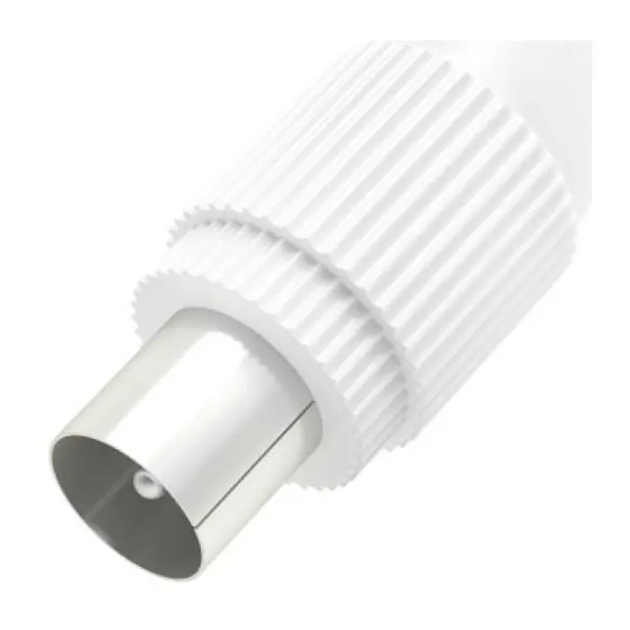 Антенен конектор HAMA Coax plug, Коаксиален мъжко, Бял, (35934979)