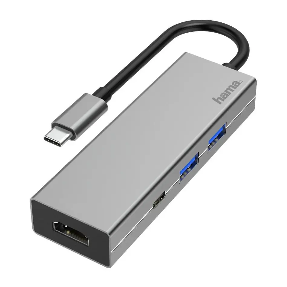 USB-C 4-портов хъб, HAMA-200107, (35934282)