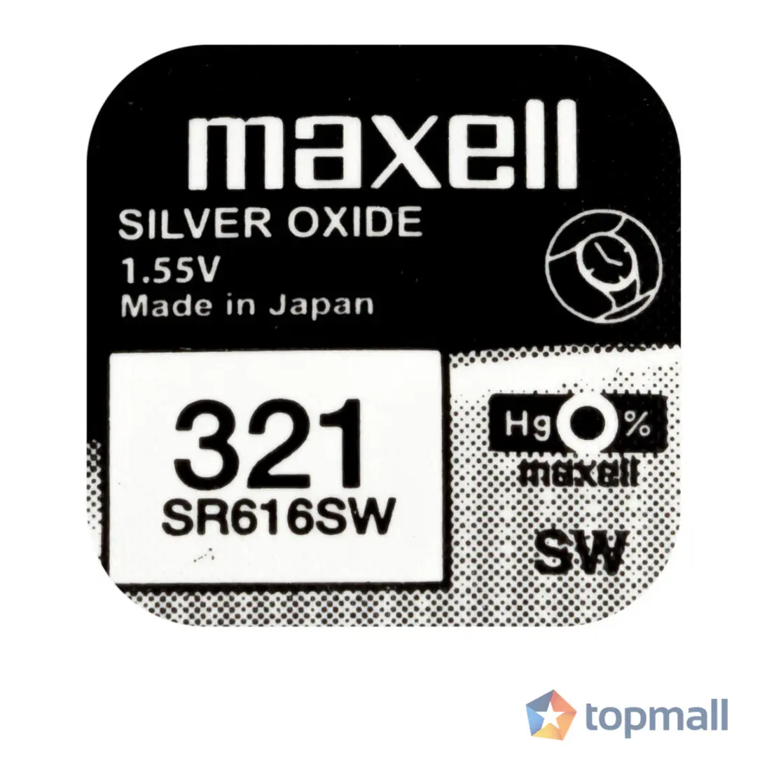 Бутонна батерия сребърна MAXELL SR616 SW /321/ 1.55V, (35932599)