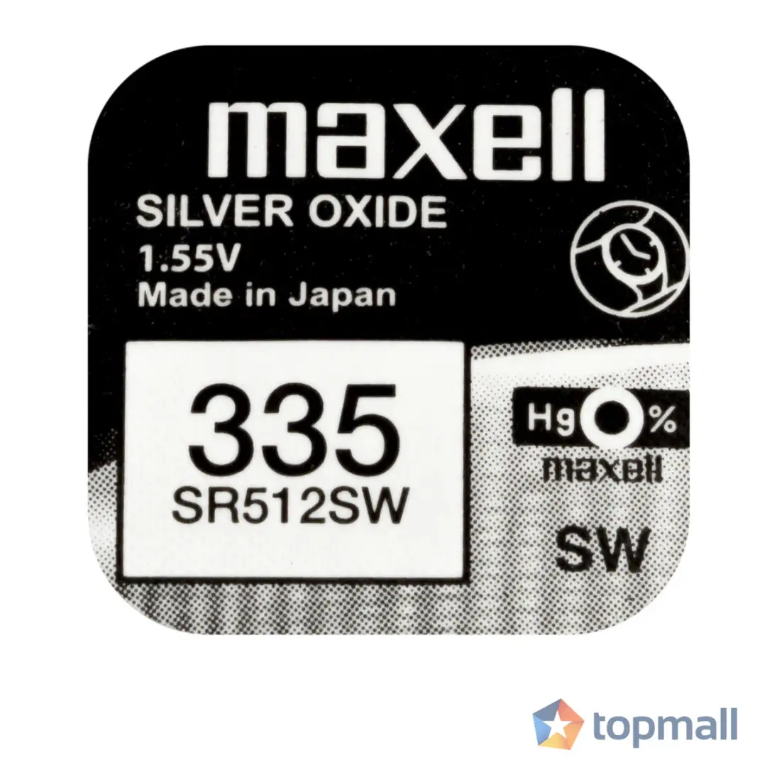 Бутонна батерия сребърна MAXELL SR512 SW /335 1.55V, (35932600)