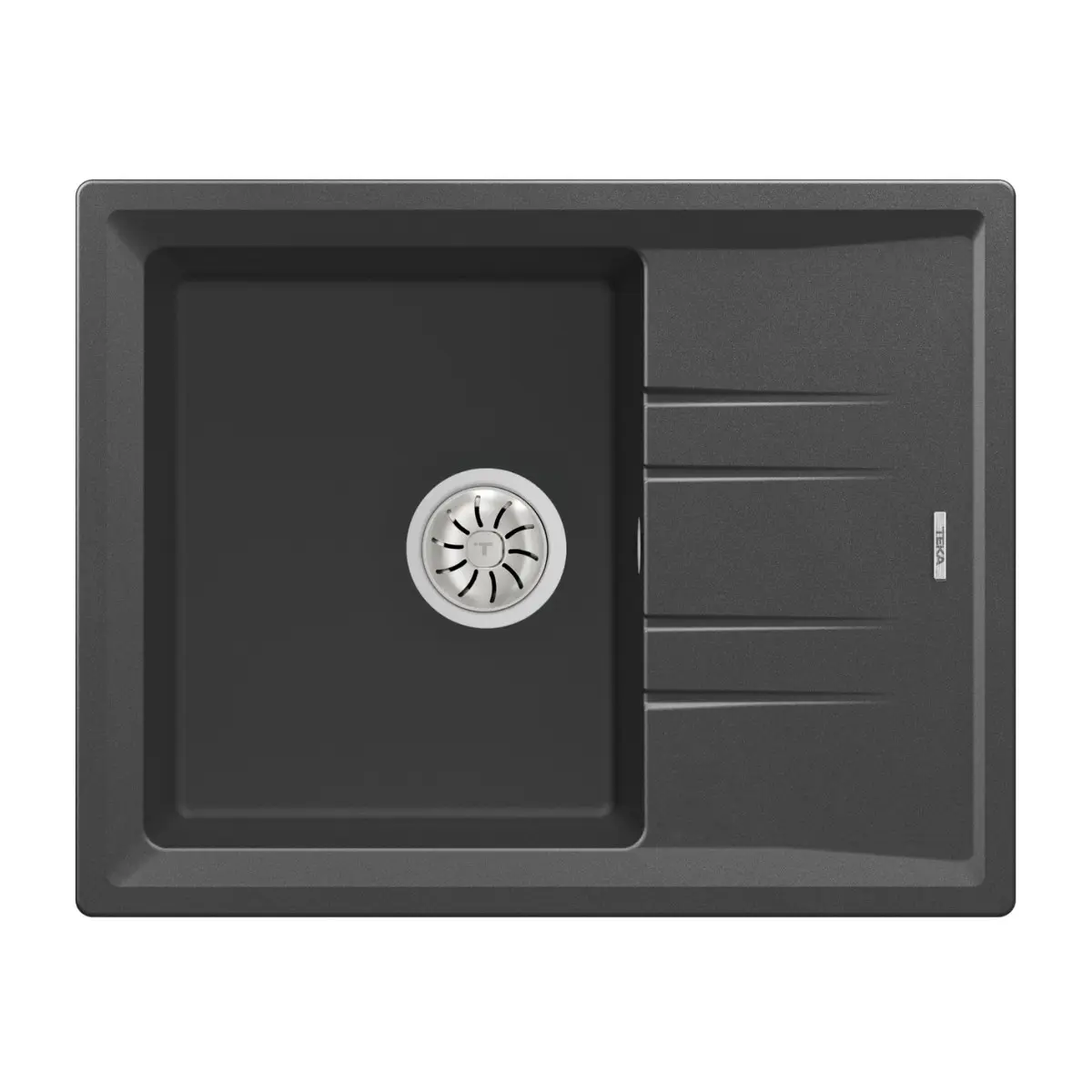 Гранитна мивка STONE45STG, обръщаема, за шкаф 45 см, тъмносива, (35949040)