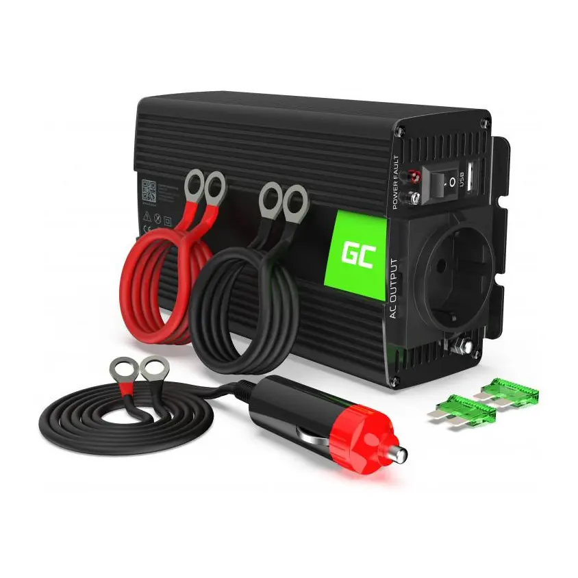 Инвертор GREEN CELL, 12V, 300W/600W, Modified Sine Wave, (35936210)