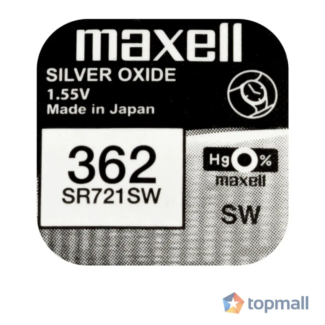 Бутонна батерия сребърна MAXELL SR721 SW  AG11/362/ 1.55V, (35932594)