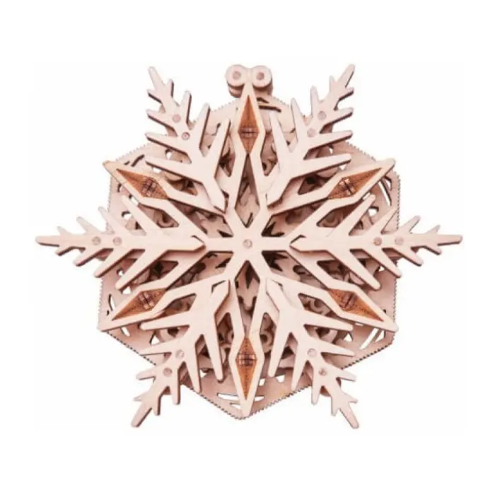 Wood Trick 3D Пъзел Woodik Snowflake