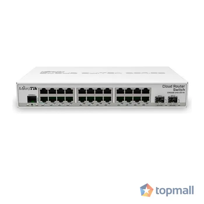 Суич Mikrotik CRS326-24G-2S+IN, 24xGigabit LAN, 2xSFP+ cages, (35934352)