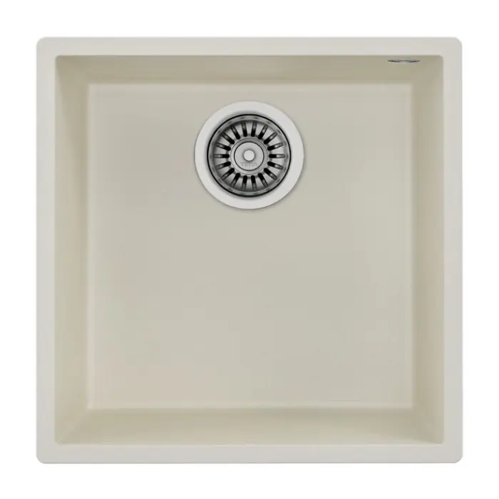 Подплотова гранитна мивка SQUARE4040TG, за шкаф 50 см, крем, (35948836)