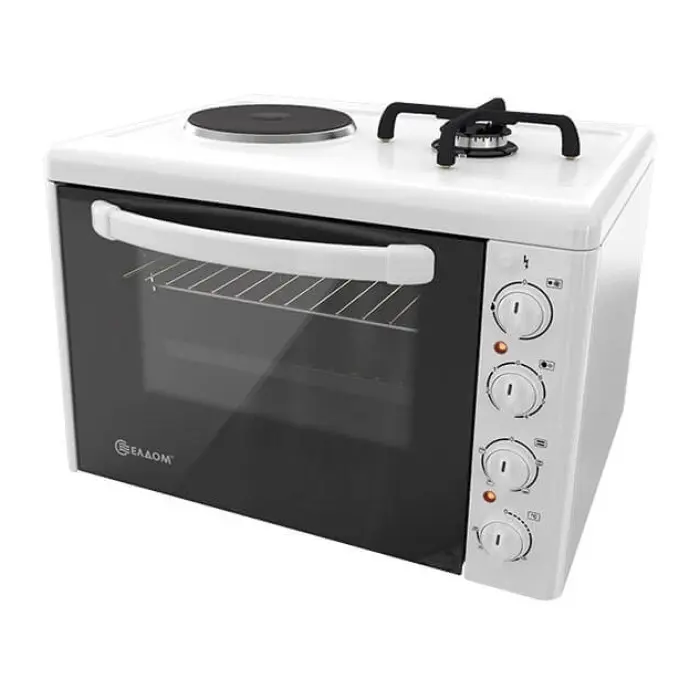 Комбинирана готварска печка Елдом 213VFE, 38L, 3100W, Бял, (13209)