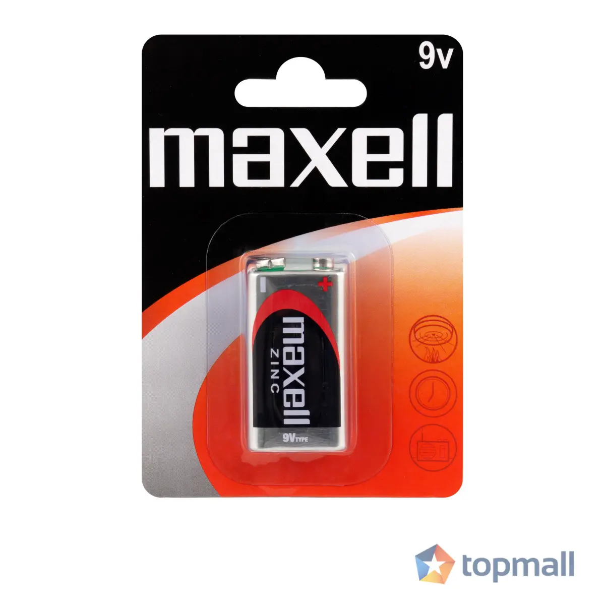 Цинк Манганова батерия MAXELL 6F22 /9V/ 1 бр. в блистер -20бр/кутия, (35932541)