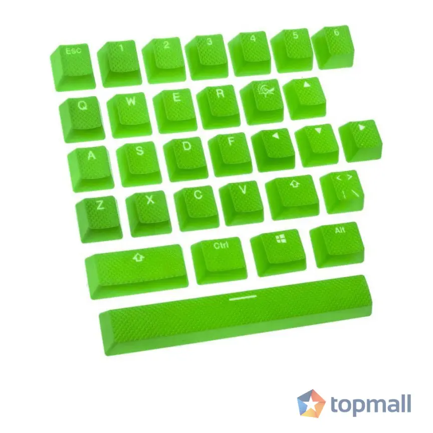 Капачки за механична клавиатура Ducky Green 31-Keycap Set Rubber Backlit Double-Shot US Layout, (35934032)