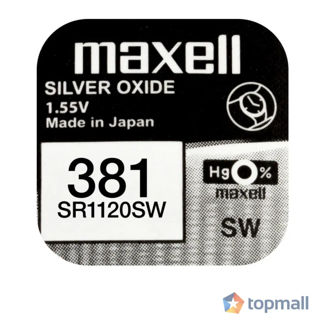 Бутонна батерия сребърна MAXELL SR1120 SW /381/391/  AG8   1.55V, (35932603)