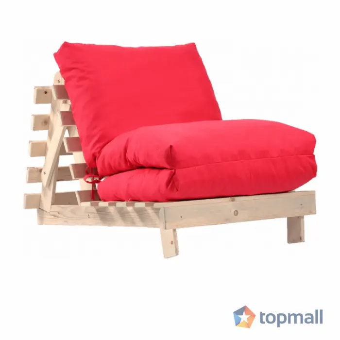 Фотьойл Fubsy Wood, Bombay Montana Red, разтегателен шезлонг, дърво, текстил, (8391)