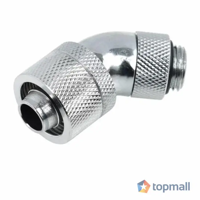 Компресионен фитинг Alphacool, 16/10 - G1/4, 45°, Въртящ се, Хром, (35936854)