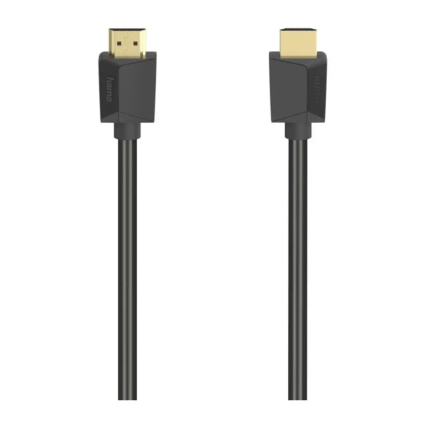 Кабел HAMA High-Speed, HDMI мъжко - HDMI мъжко, 4K, 18GB/s, Ethernet, 5 м, Позл. конектори, Черен, (35934232)