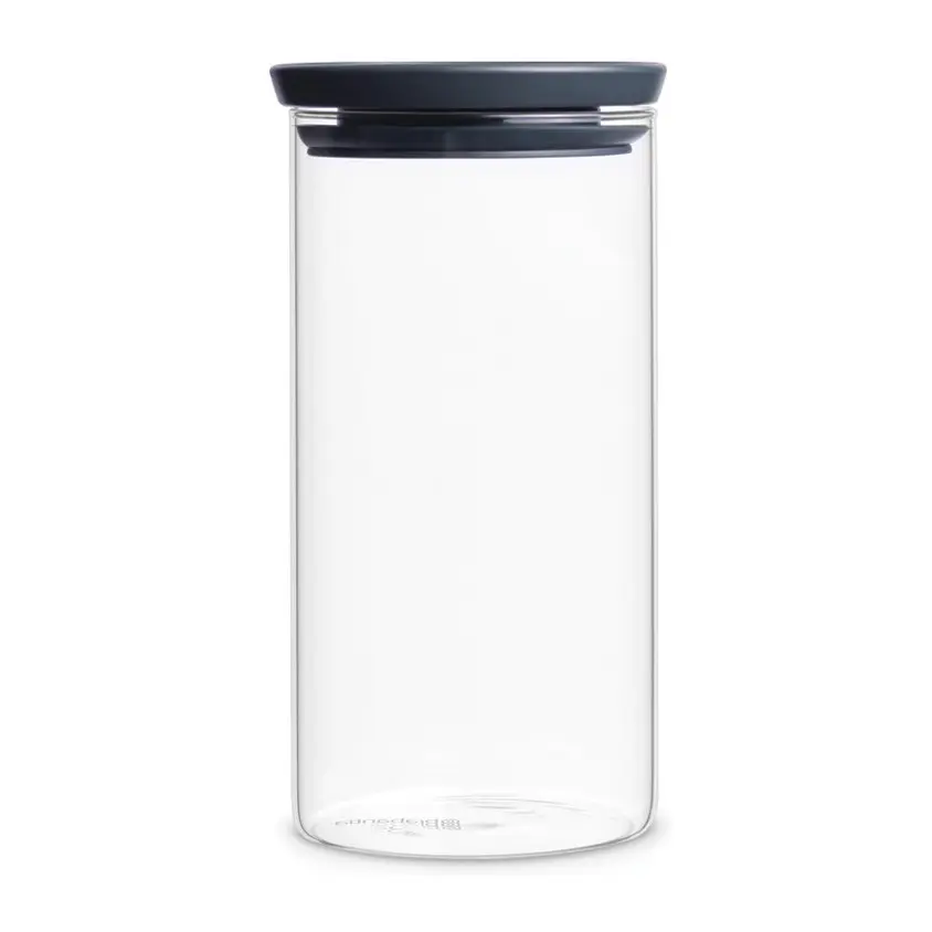Буркан стъклен Brabantia Stackable 1.1L, Dark Grey, (35940954)