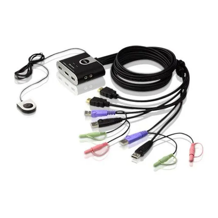 Превключвател KVM ATEN CS692, дву портов USB HDMI превключвател, (35933743)