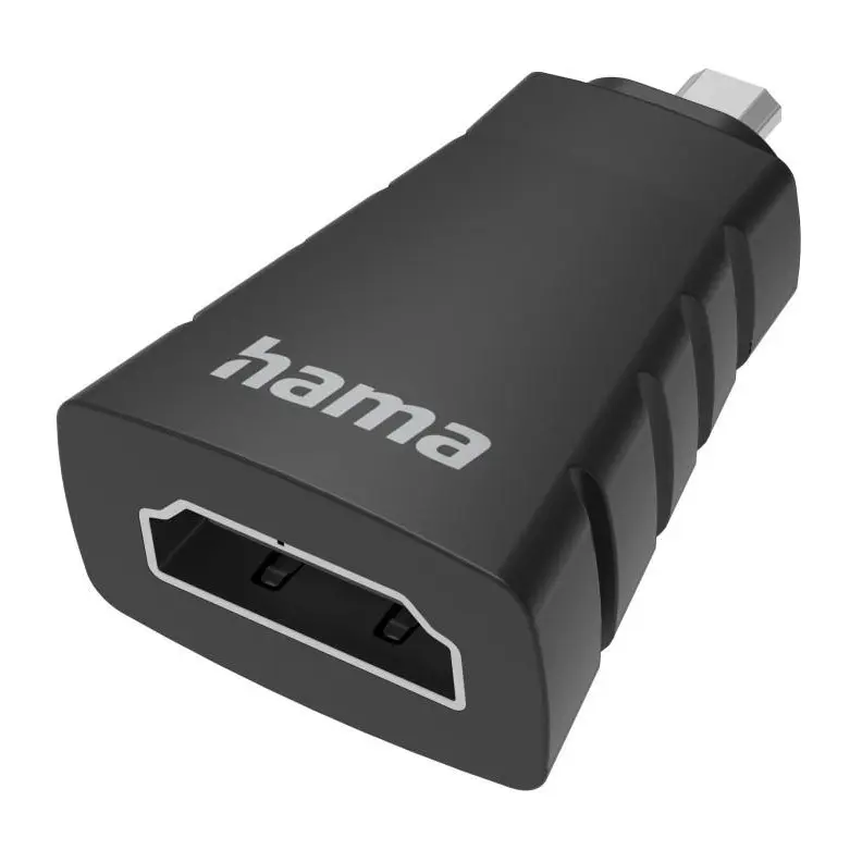 Преходник HAMA micro HDMI мъжко - HDMI женско, Ultra-HD 4K, 200348, (35936624)