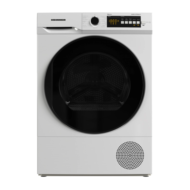 Сушилня HEINNER HHPD-V9T2KA++, 9 кг., 15 програми, Реверсивна врата, LED дисплей, Бял, (17928)
