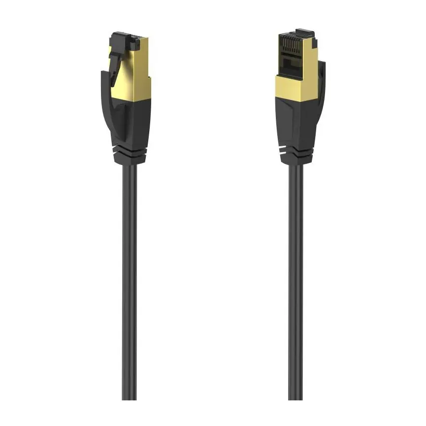 Мрежов пач кабел HAMA S/FTP, CAT 8, RJ-45 - RJ-45, 40Gbit/s, 1.50 m, Halogen-free, Черен, (35934566)