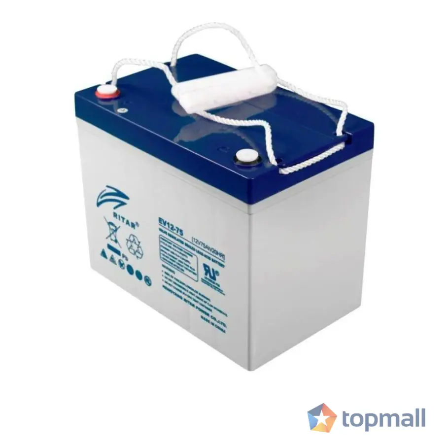 Оловна батерия RITAR (EV12-75), AGM, 12V, 75Ah, За електрически колички, (35936882)
