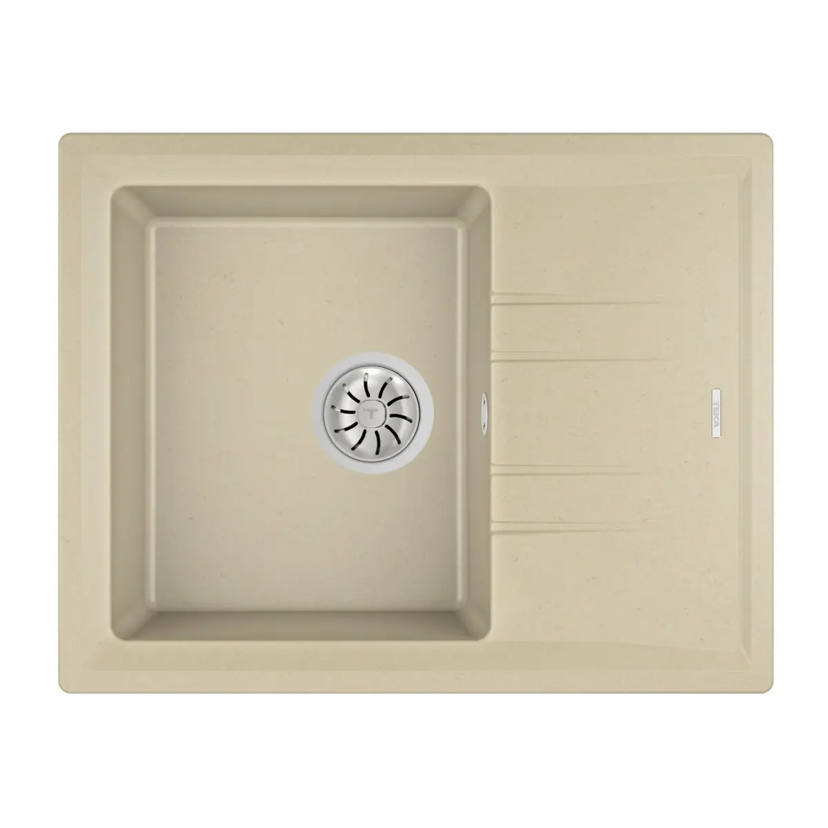 Гранитна мивка STONE45STG, обръщаема, за шкаф 45 см, слонова кост, (35949038)