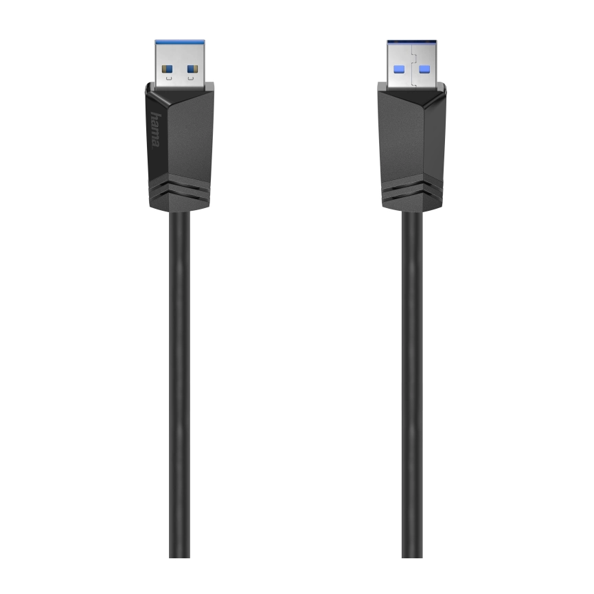 Кабел HAMA  USB 3.0, USB-A мъжко - USB-А мъжко, 1.5 м, 5Gbit/s, екраниран, (35934290)